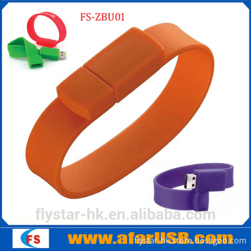 2014 hot selling bracelet USB Flash Drive, wristband USB flash drive, wrist USB flash drive